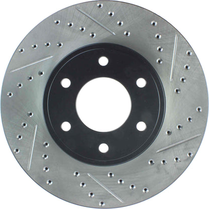 StopTech Sport Drilled/Slotted Brake Rotor; Front Left