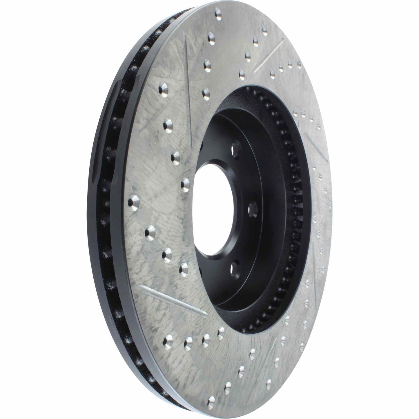 StopTech Sport Drilled/Slotted Brake Rotor; Front Left