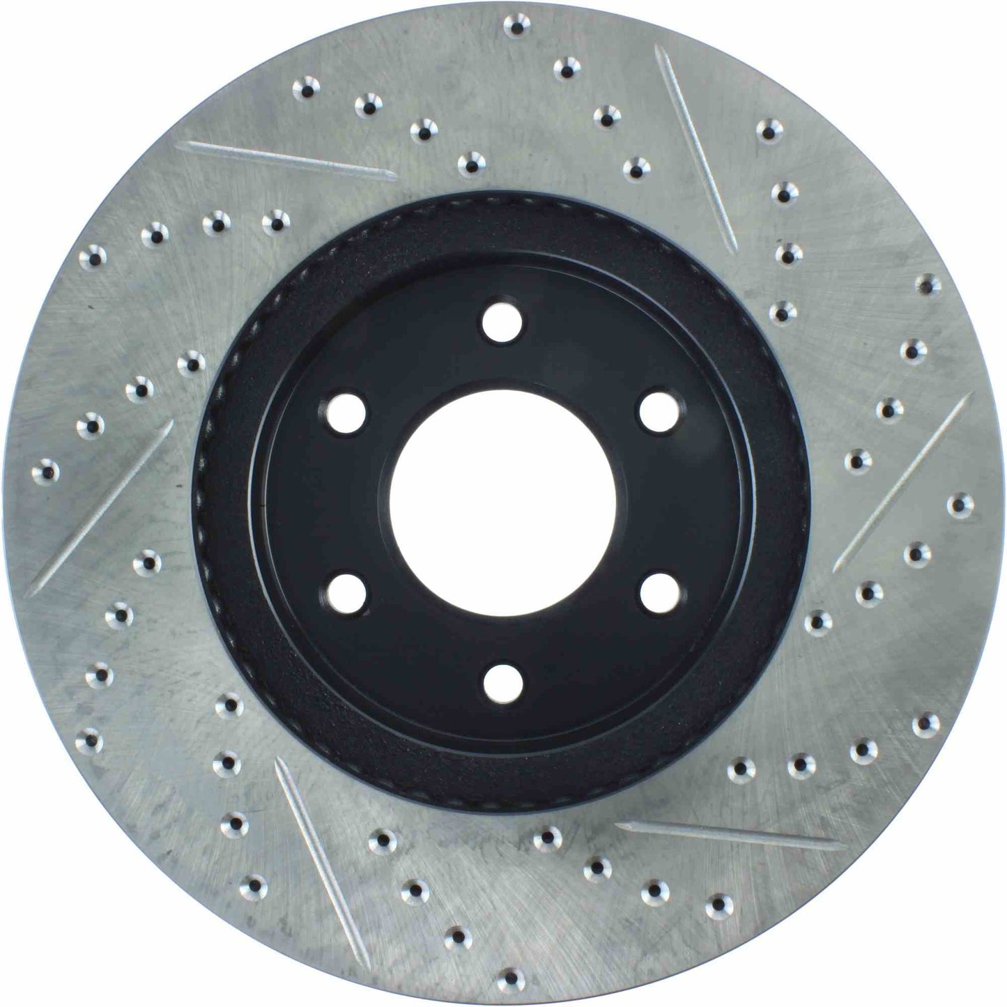 StopTech Sport Drilled/Slotted Brake Rotor; Front Right