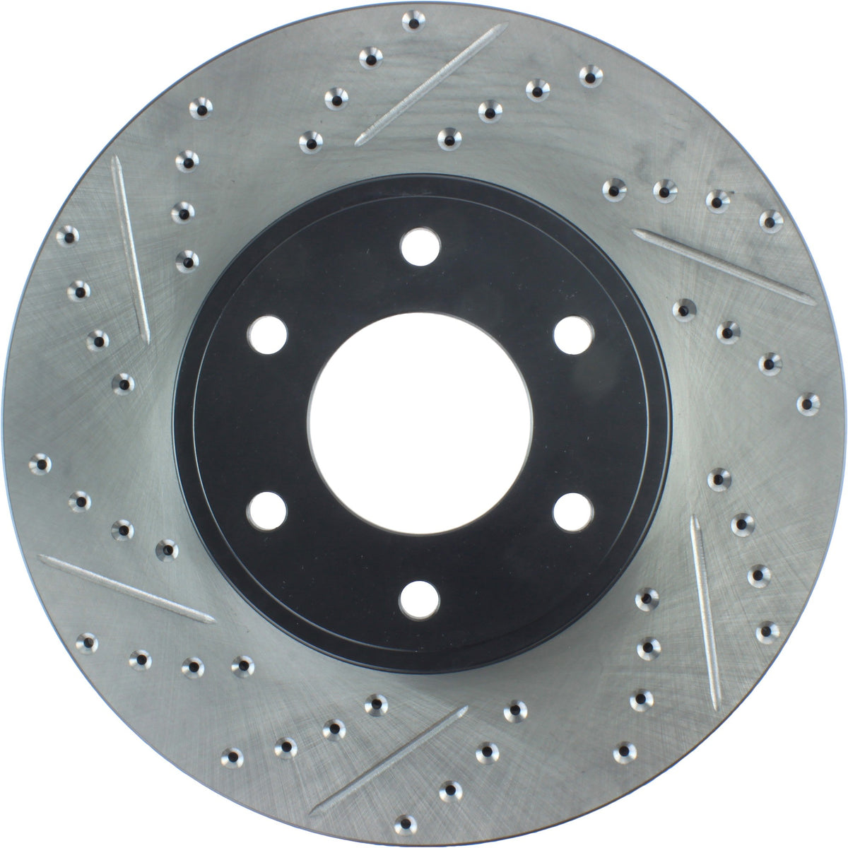 StopTech Sport Drilled/Slotted Brake Rotor; Front Right