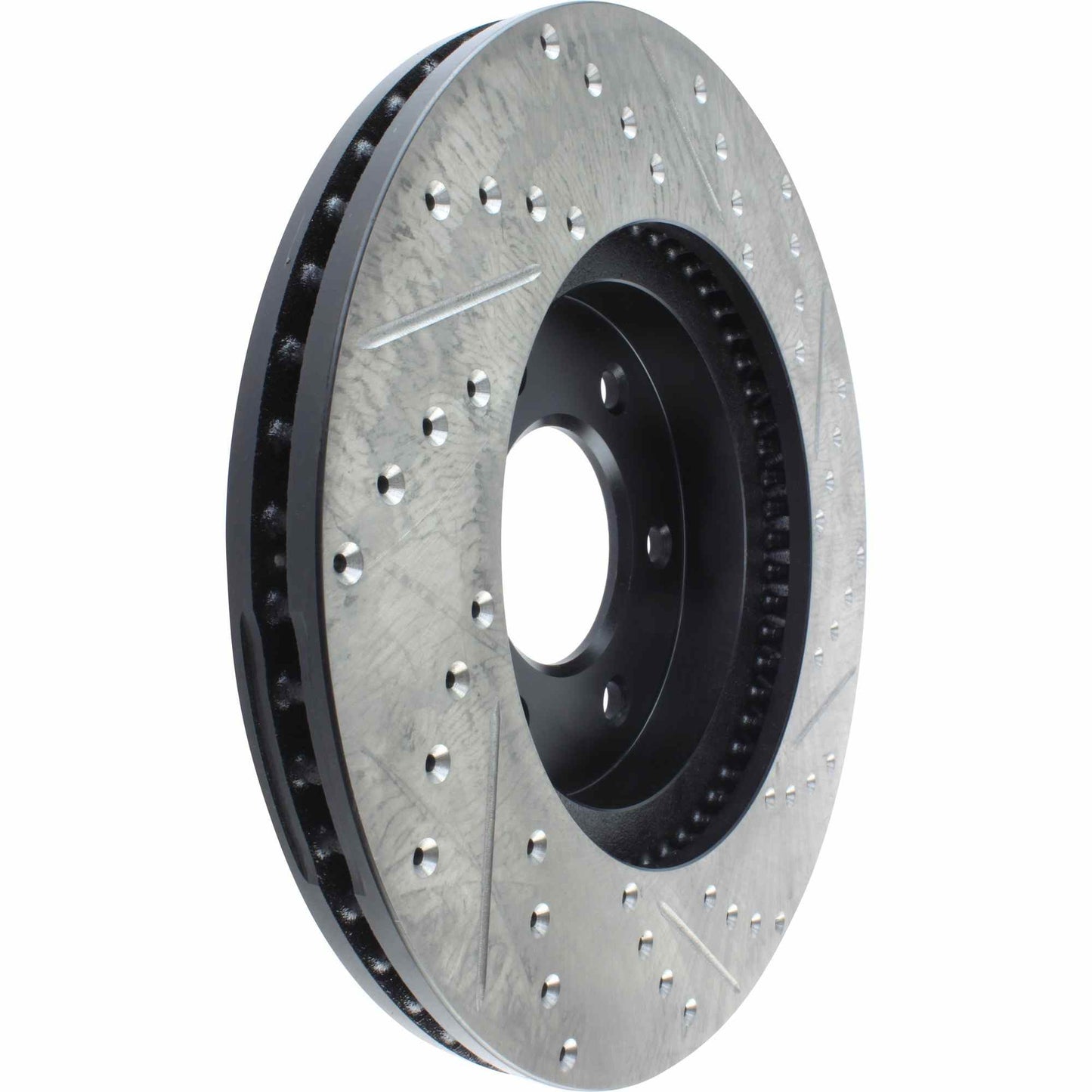 StopTech Sport Drilled/Slotted Brake Rotor; Front Right