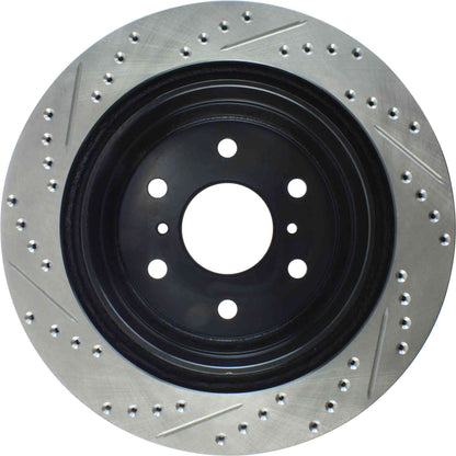 StopTech Sport Drilled/Slotted Brake Rotor; Rear Left