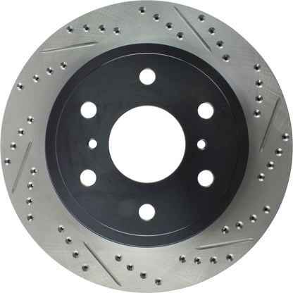 StopTech Sport Drilled/Slotted Brake Rotor; Rear Left