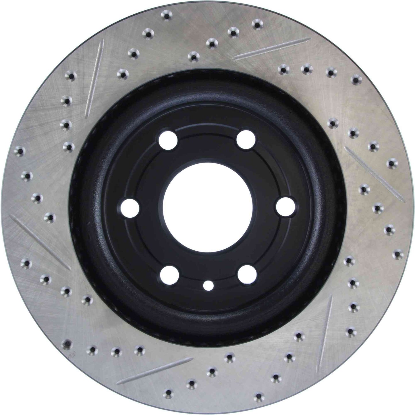 StopTech Sport Drilled/Slotted Brake Rotor; Front Left