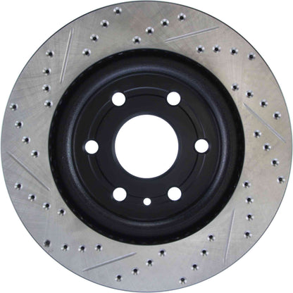 StopTech Sport Drilled/Slotted Brake Rotor; Front Left