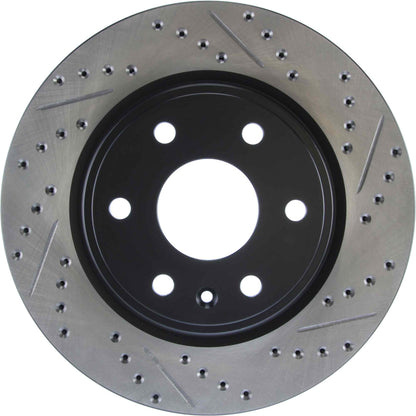 StopTech Sport Drilled/Slotted Brake Rotor; Front Left