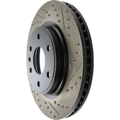 StopTech Sport Drilled/Slotted Brake Rotor; Front Left
