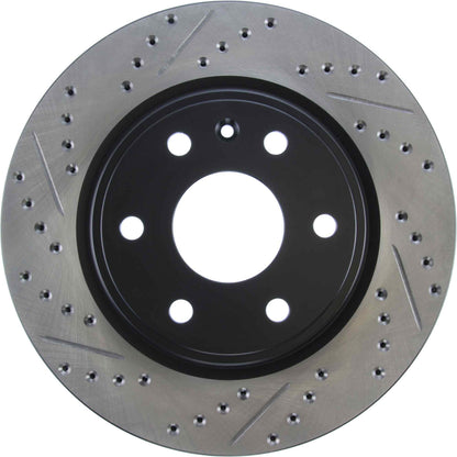 StopTech Sport Drilled/Slotted Brake Rotor; Front Right