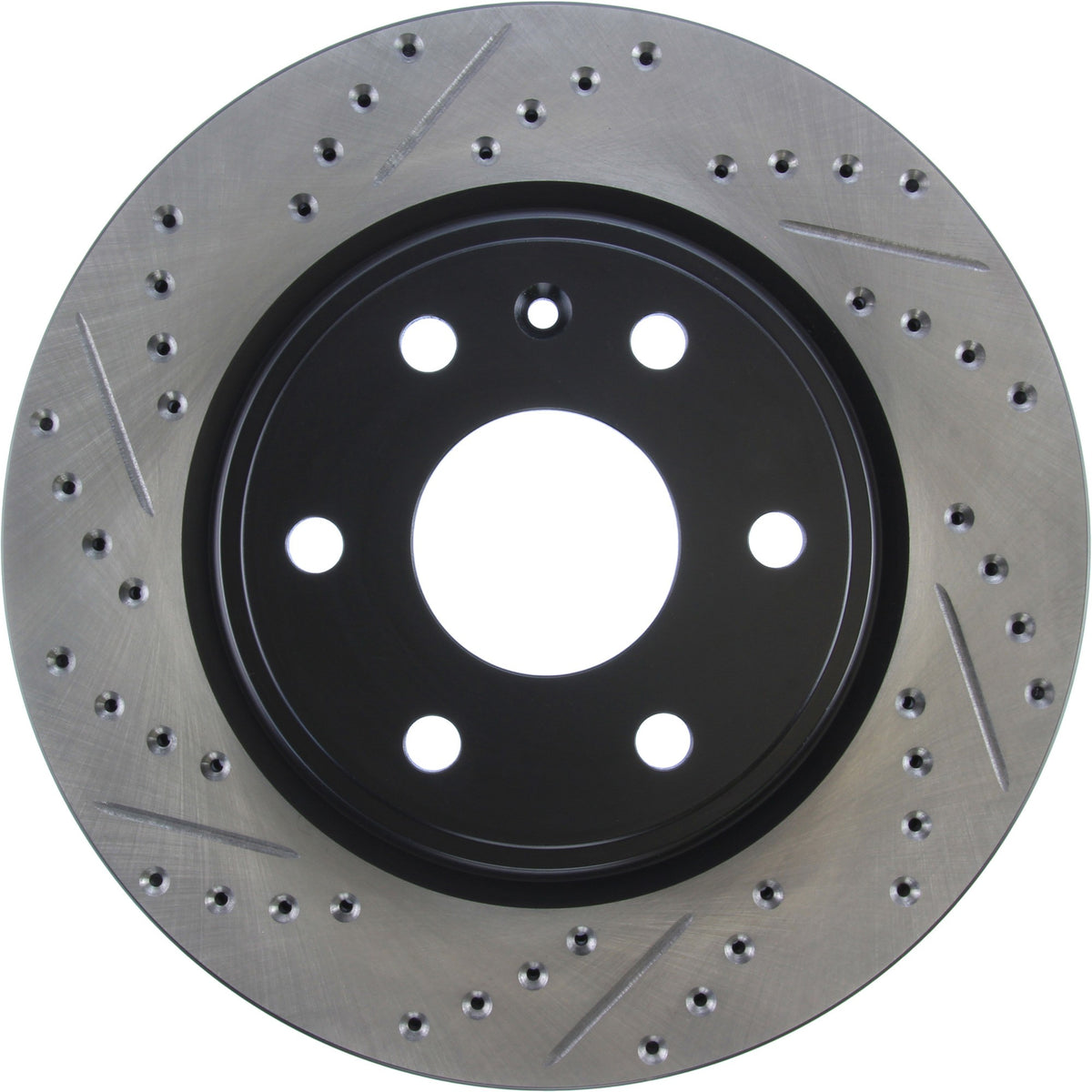 StopTech Sport Drilled/Slotted Brake Rotor; Front Right