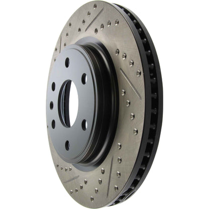 StopTech Sport Drilled/Slotted Brake Rotor; Front Right