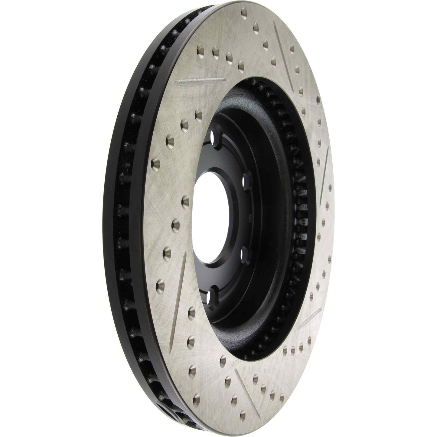 StopTech Sport Drilled/Slotted Brake Rotor; Front Right