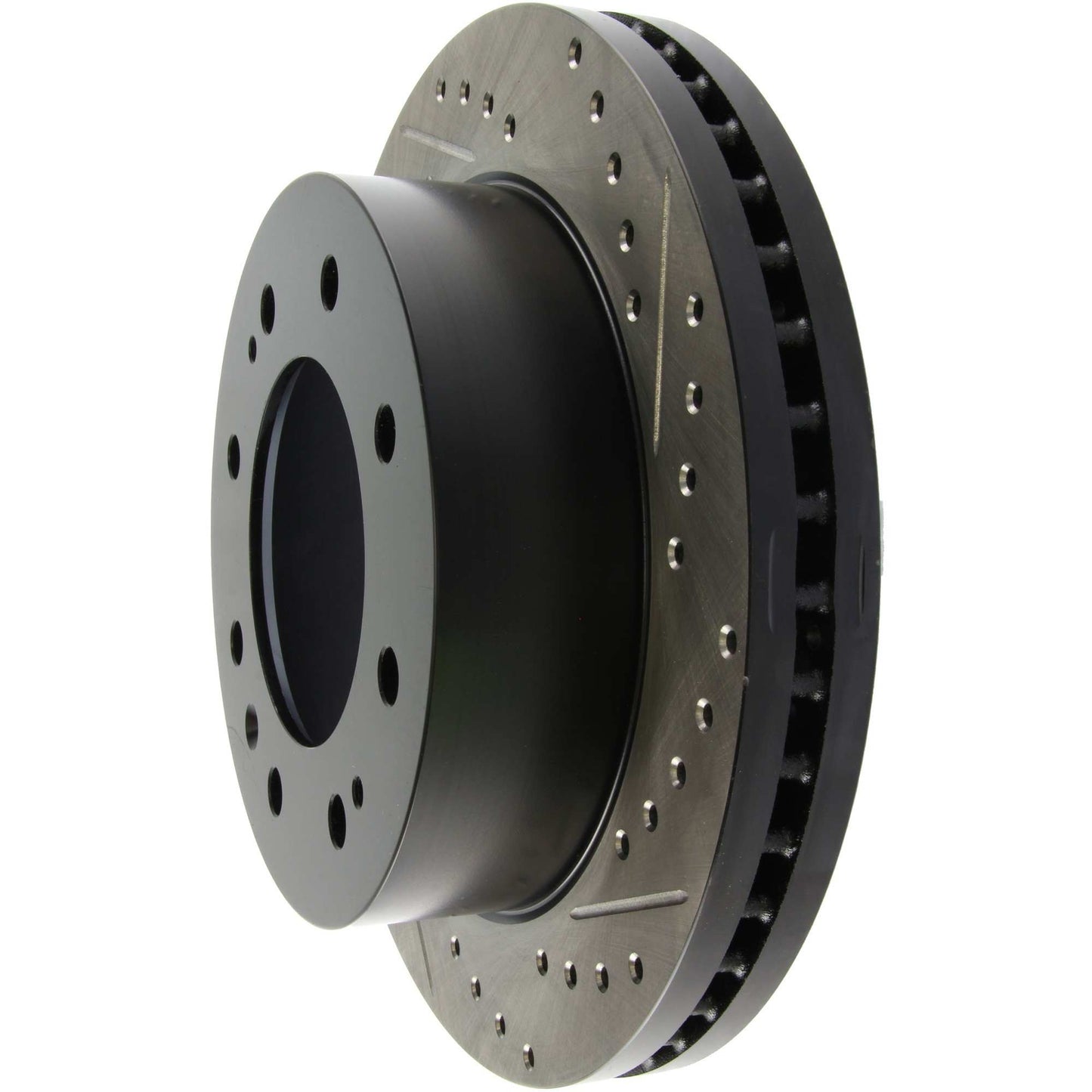 StopTech Sport Drilled/Slotted Brake Rotor; Front Left