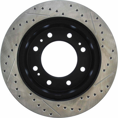 StopTech Sport Drilled/Slotted Brake Rotor; Front Right