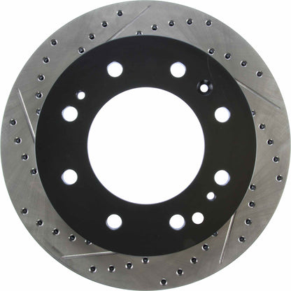 StopTech Sport Drilled/Slotted Brake Rotor; Front Right