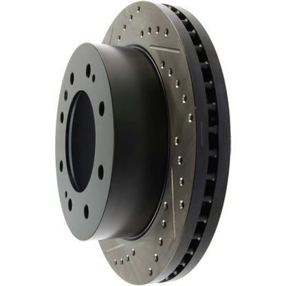 StopTech Sport Drilled/Slotted Brake Rotor; Front Right