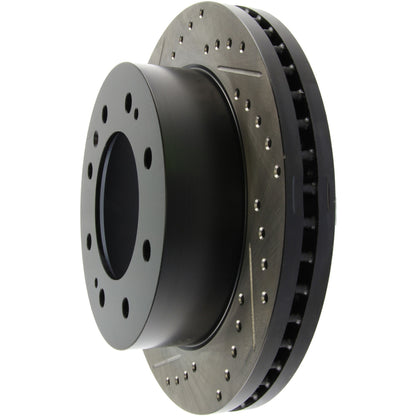 StopTech Sport Drilled/Slotted Brake Rotor; Front Right