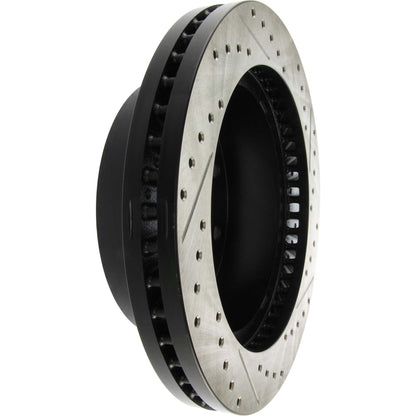StopTech Sport Drilled/Slotted Brake Rotor; Front Right