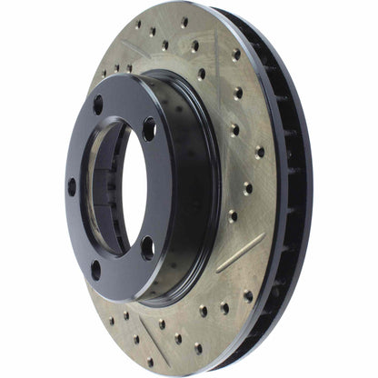 StopTech 80-93 Dodge Ramcharger Sport Slotted & Drilled Front Left Cryo Rotor 127.67005CL