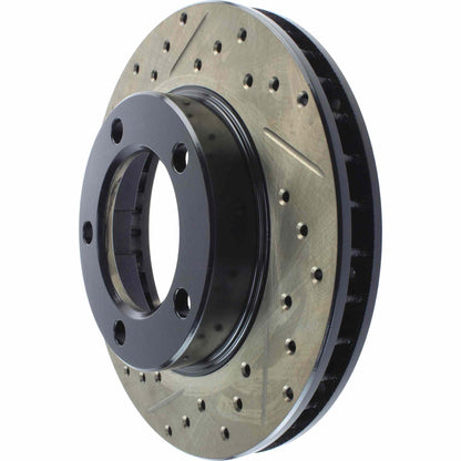 StopTech 80-93 Dodge Ramcharger Sport Slotted & Drilled Front Right Cryo Rotor 127.67005CR