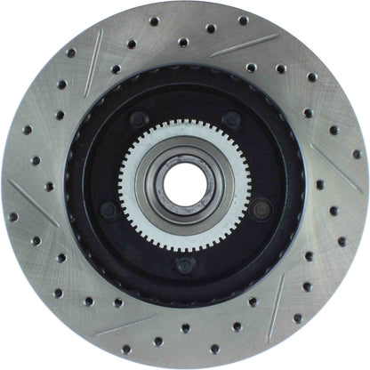 StopTech Sport Drilled/Slotted Brake Rotor; Front Left