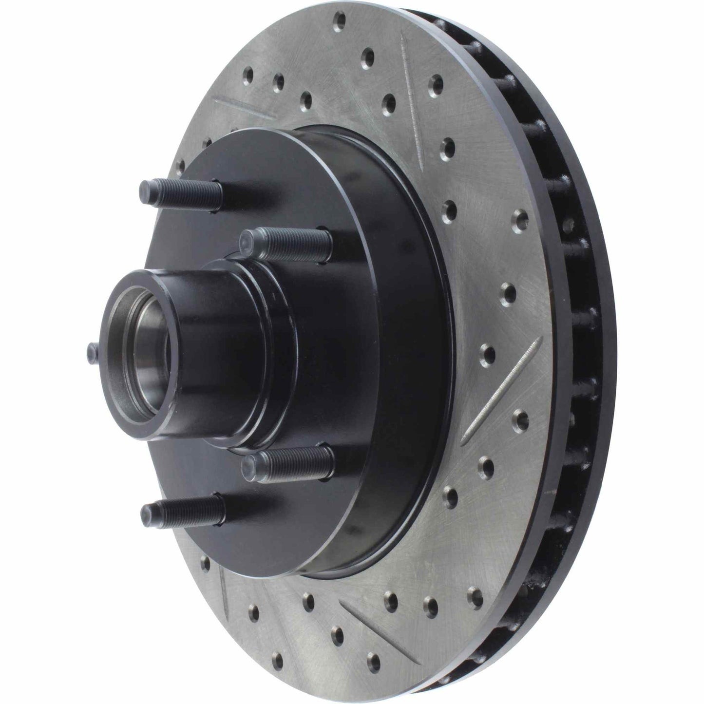 StopTech Sport Drilled/Slotted Brake Rotor; Front Left