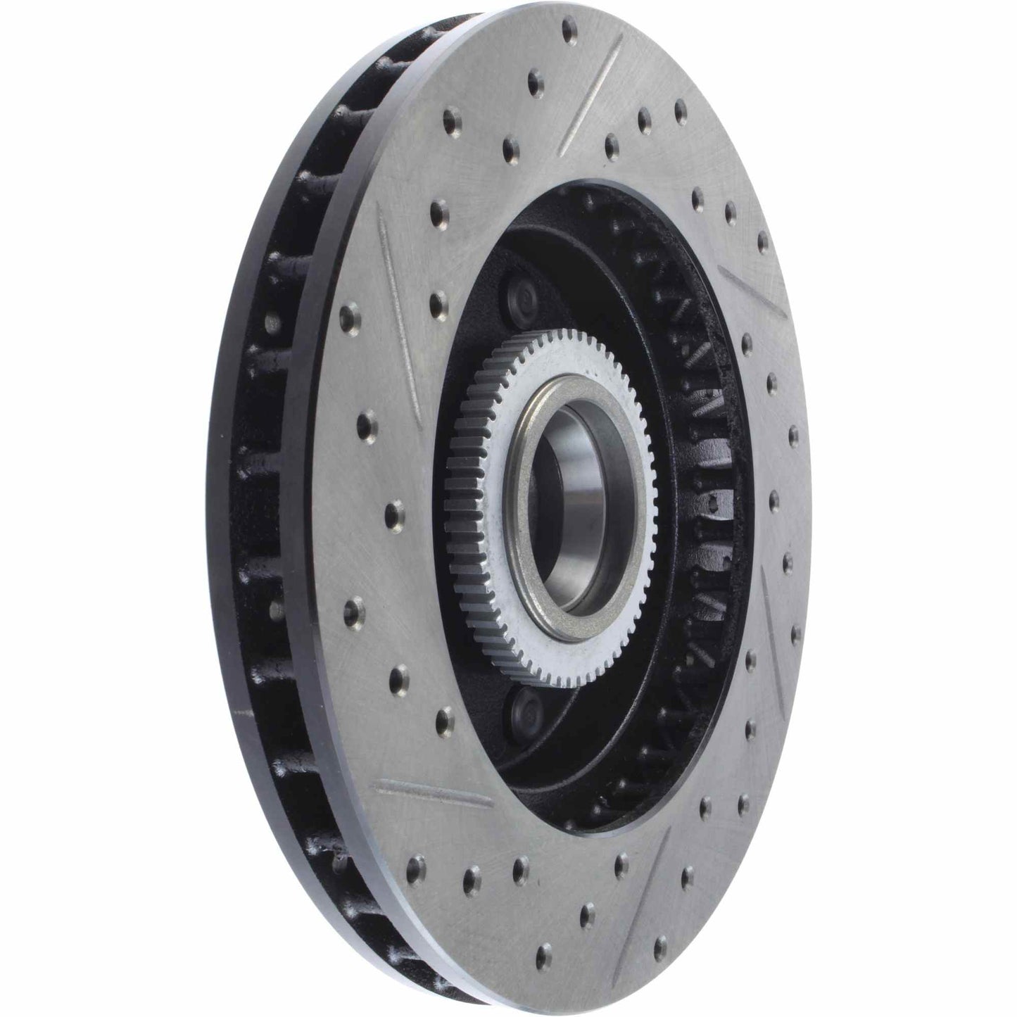StopTech Sport Drilled/Slotted Brake Rotor; Front Left