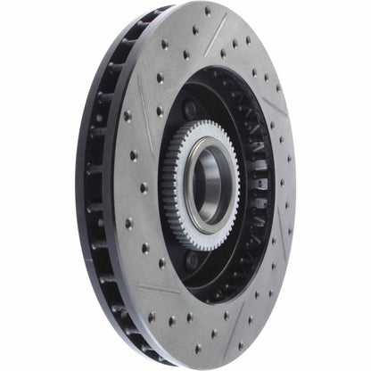 StopTech Sport Drilled/Slotted Brake Rotor; Front Left