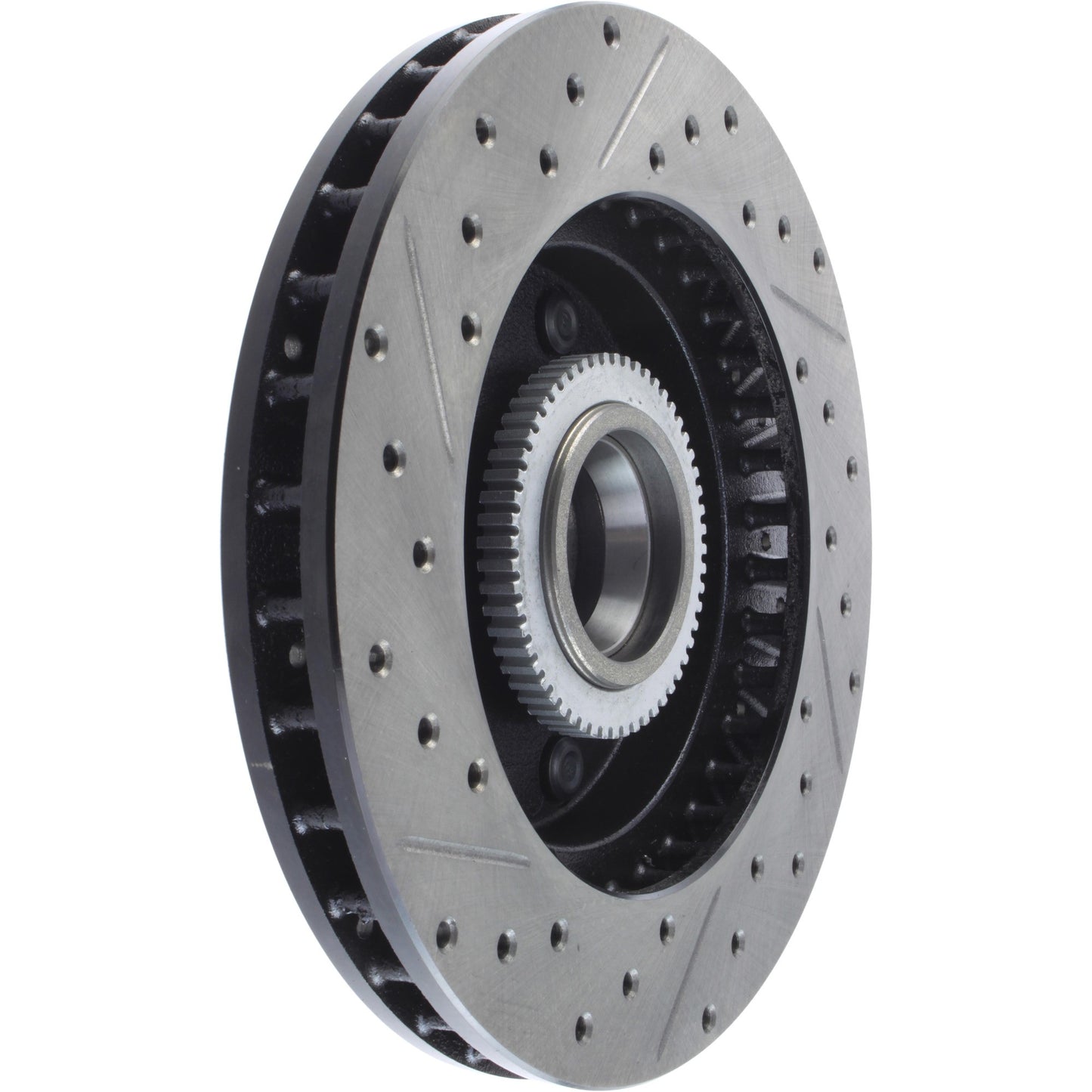 StopTech Sport Drilled/Slotted Brake Rotor; Front Left