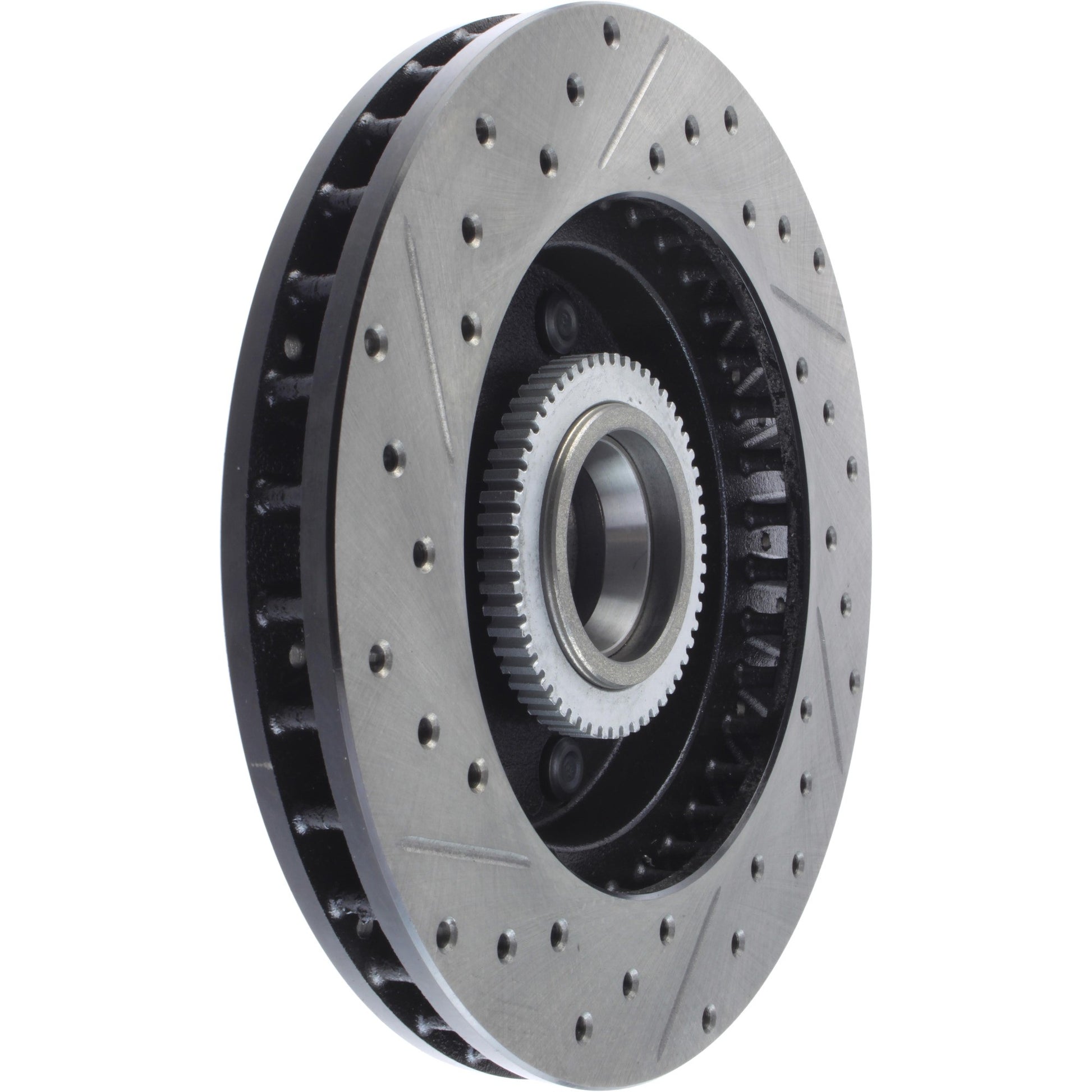 StopTech Sport Drilled/Slotted Brake Rotor; Front Left