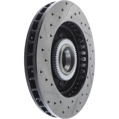 StopTech Sport Drilled/Slotted Brake Rotor; Front Left