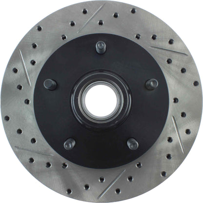 StopTech Sport Drilled/Slotted Brake Rotor; Front Right