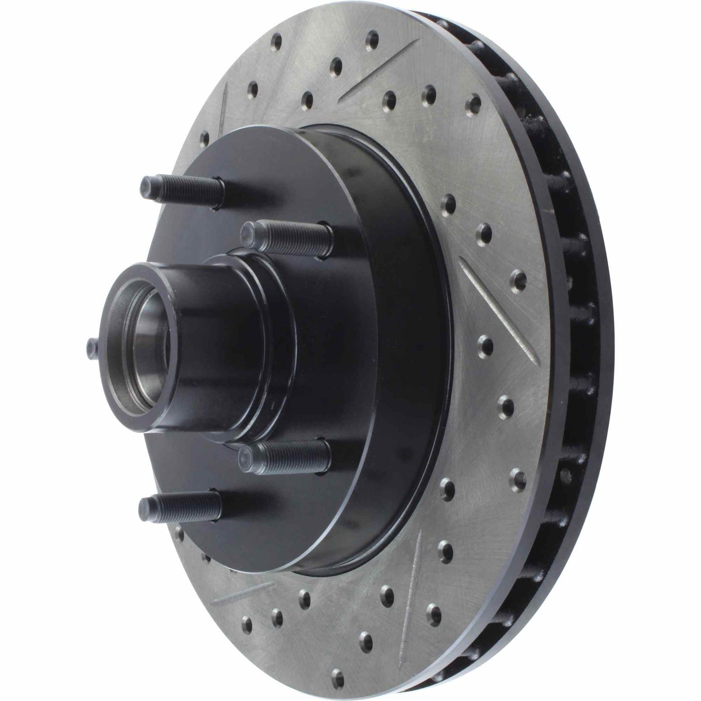 StopTech Sport Drilled/Slotted Brake Rotor; Front Right