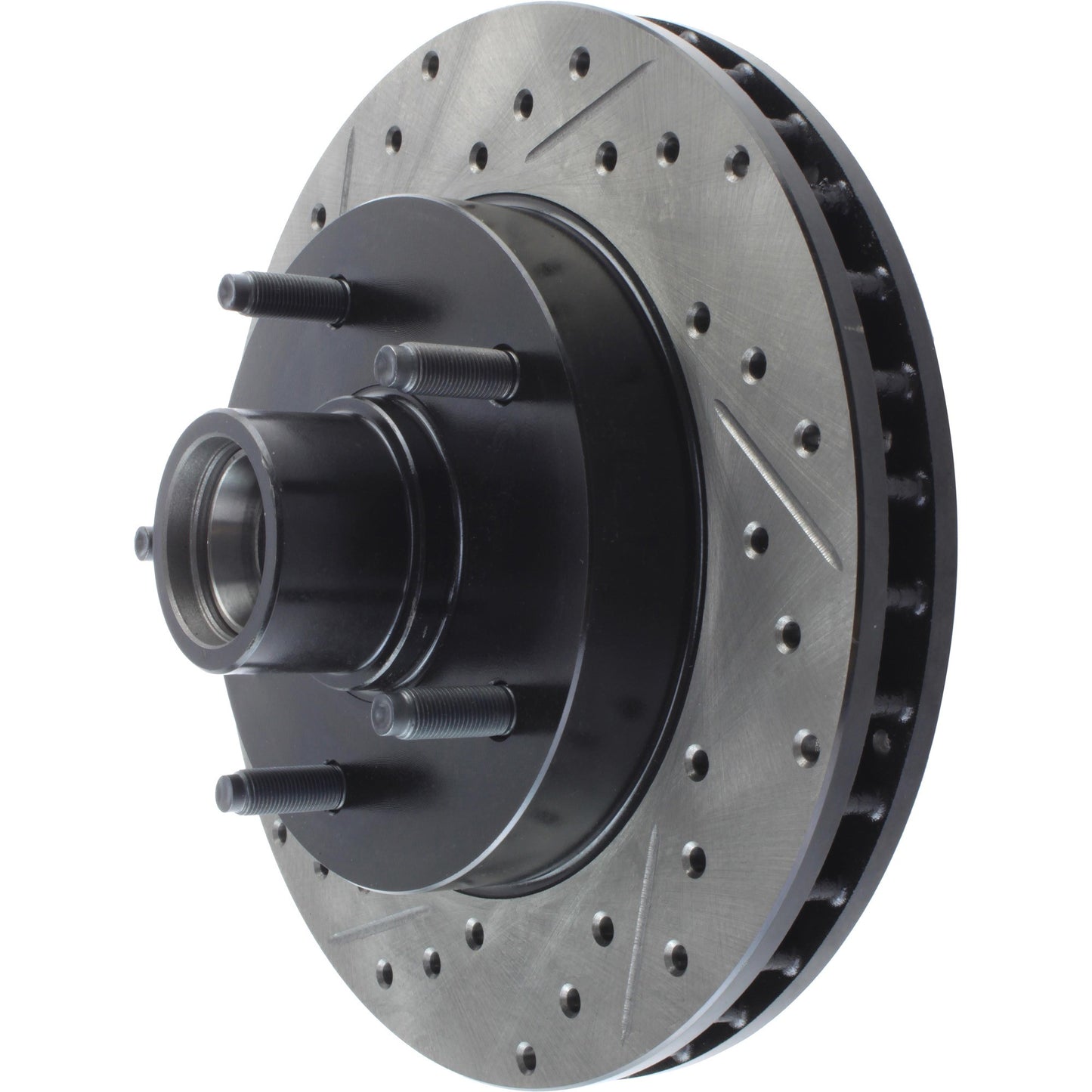 StopTech Sport Drilled/Slotted Brake Rotor; Front Right