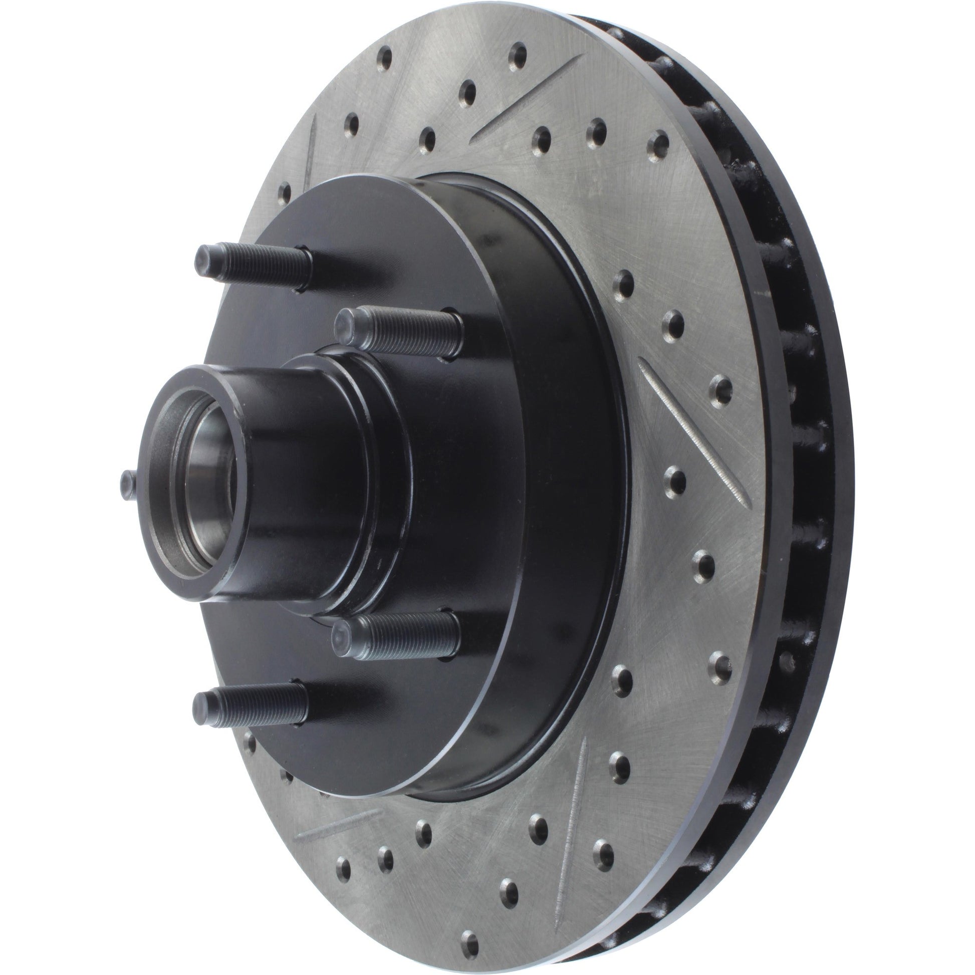StopTech Sport Drilled/Slotted Brake Rotor; Front Right