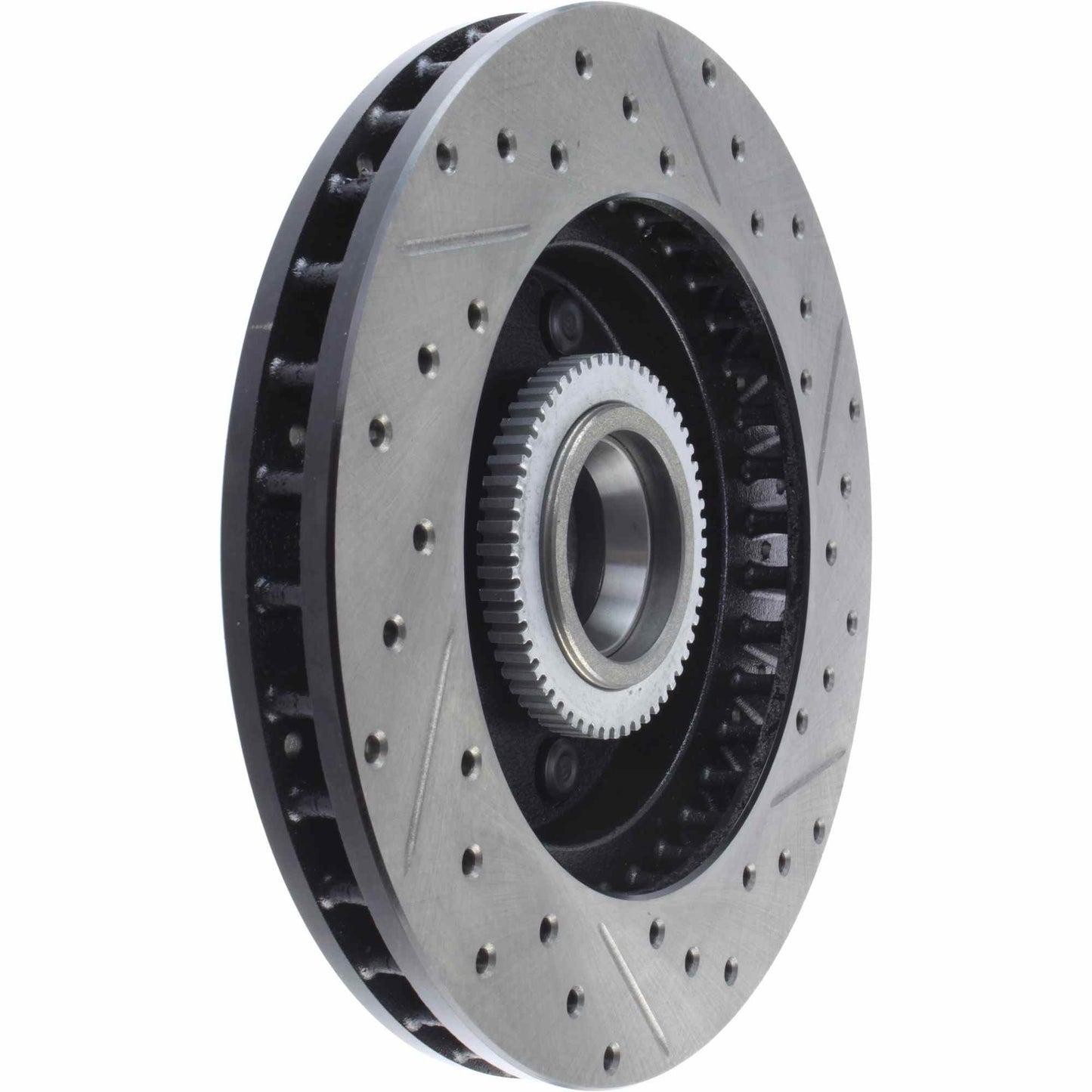 StopTech Sport Drilled/Slotted Brake Rotor; Front Right
