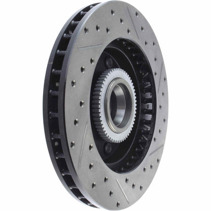 StopTech Sport Drilled/Slotted Brake Rotor; Front Right
