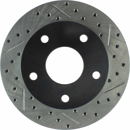 StopTech Sport Drilled/Slotted Brake Rotor; Front Left