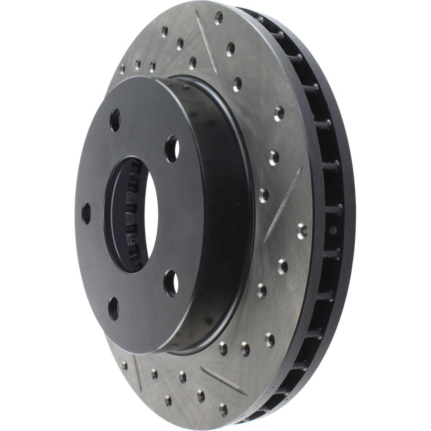 StopTech Sport Drilled/Slotted Brake Rotor; Front Left
