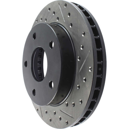 StopTech Sport Drilled/Slotted Brake Rotor; Front Left