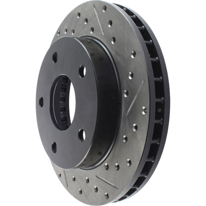 StopTech Sport Drilled/Slotted Brake Rotor; Front Left