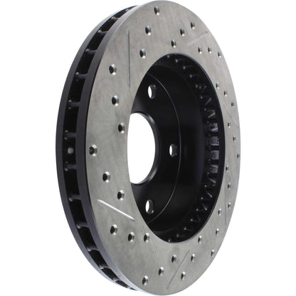 StopTech Sport Drilled/Slotted Brake Rotor; Front Left