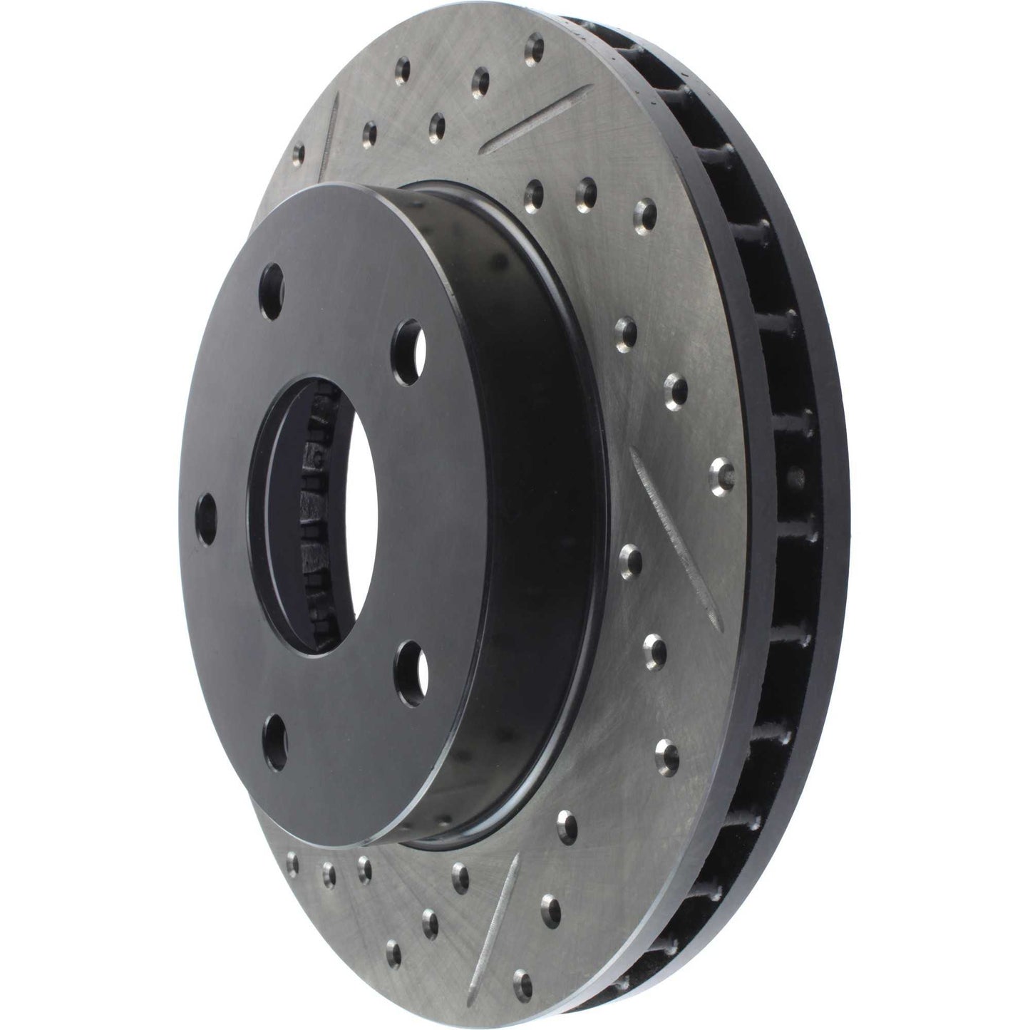 StopTech Sport Drilled/Slotted Brake Rotor; Front Right
