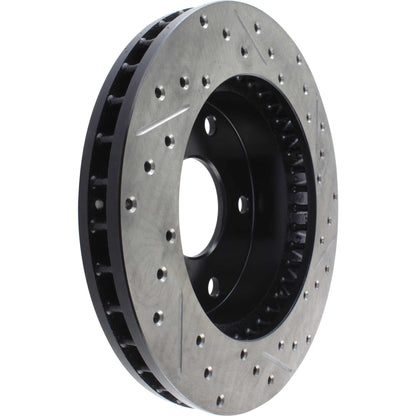 StopTech Sport Drilled/Slotted Brake Rotor; Front Right