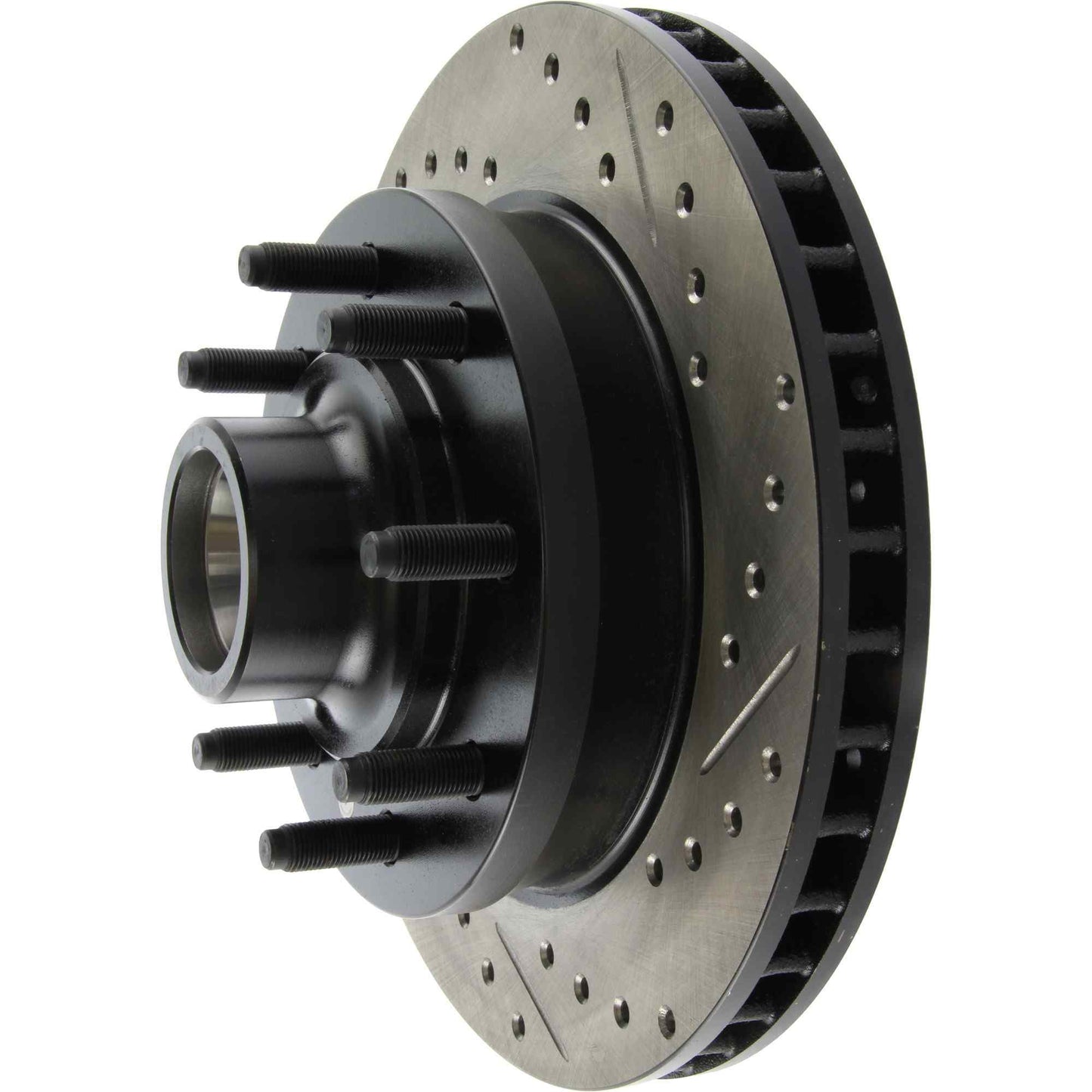 StopTech Sport Drilled/Slotted Brake Rotor; Front Left