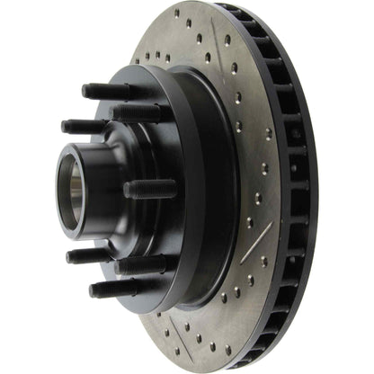 StopTech Sport Drilled/Slotted Brake Rotor; Front Left