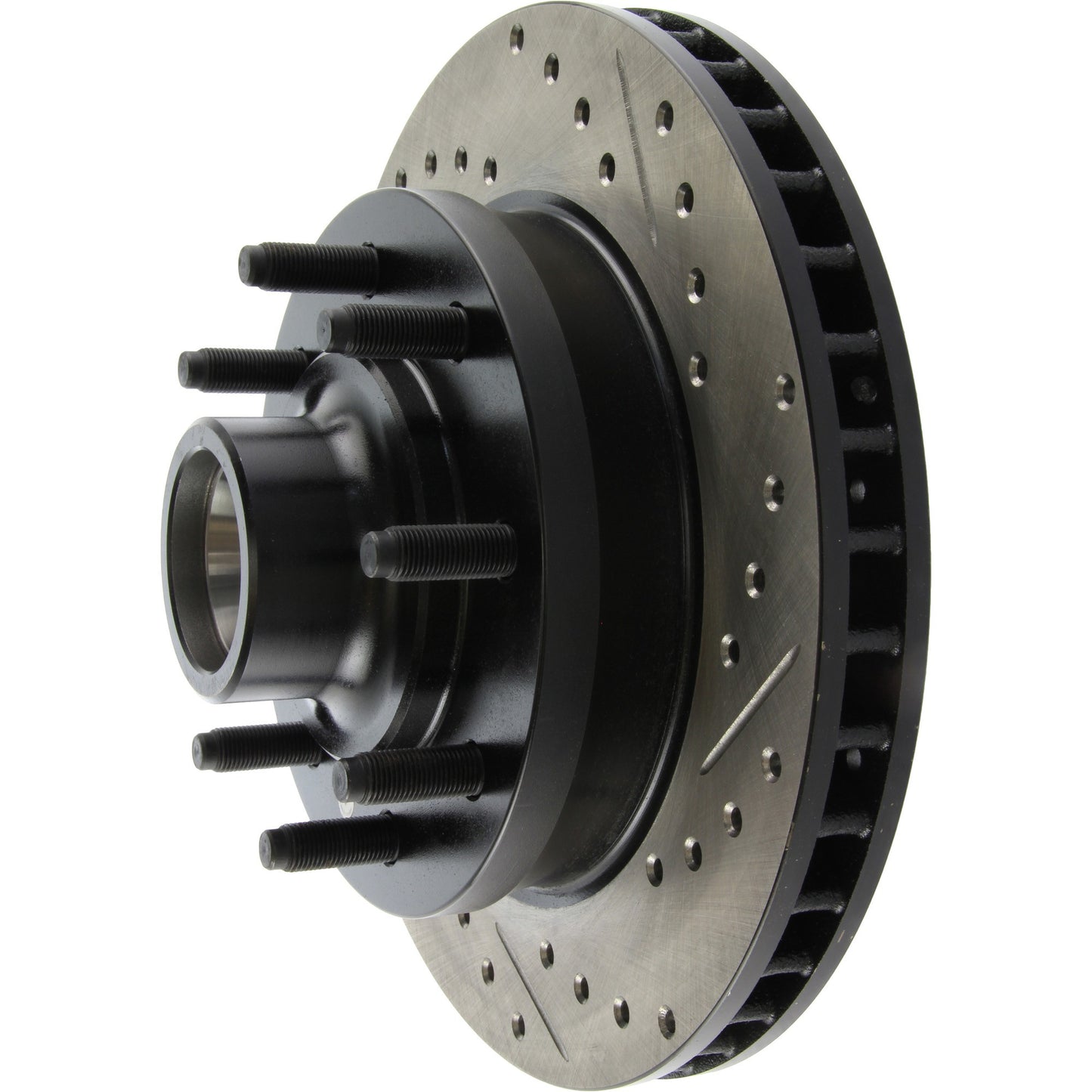 StopTech Sport Drilled/Slotted Brake Rotor; Front Left