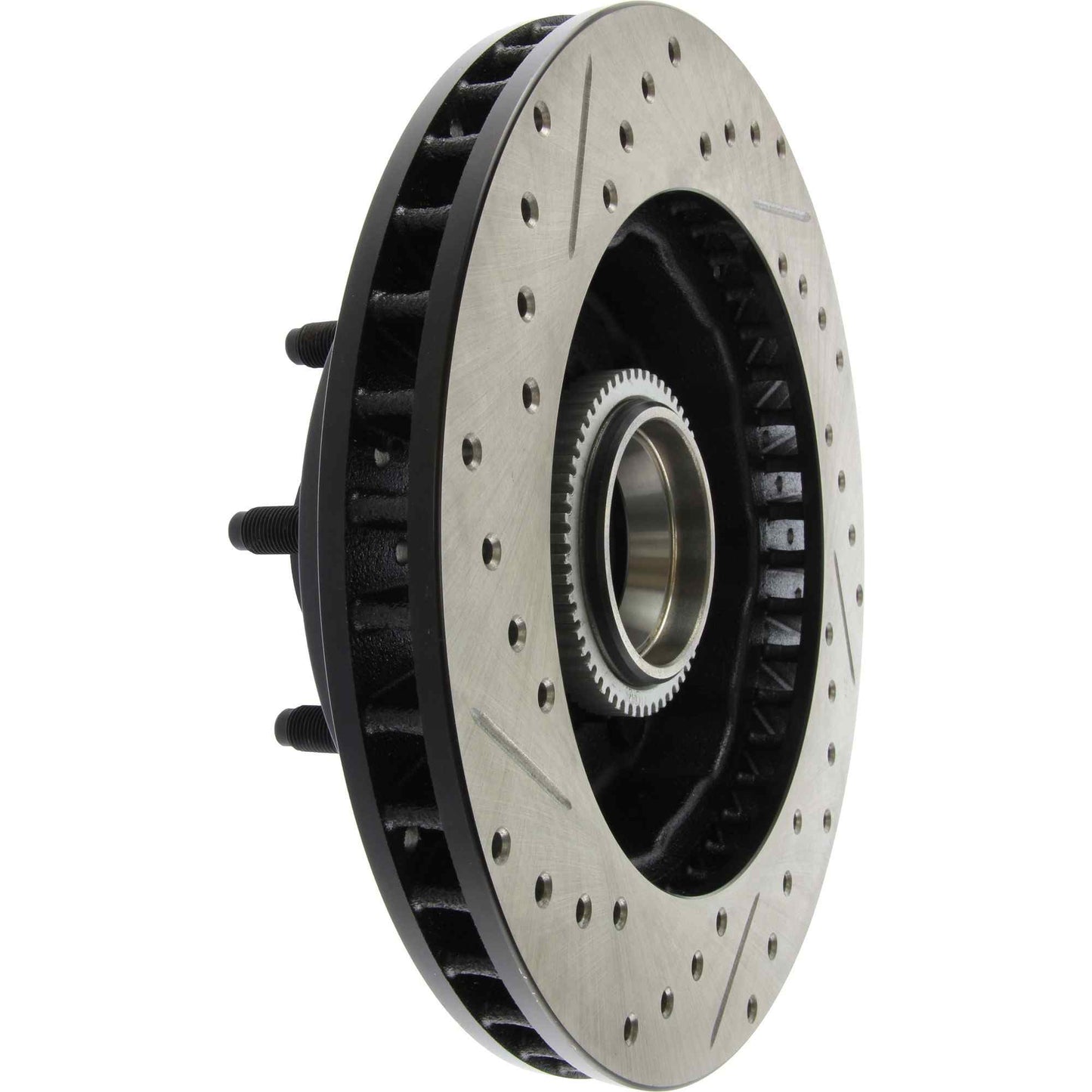 StopTech Sport Drilled/Slotted Brake Rotor; Front Left