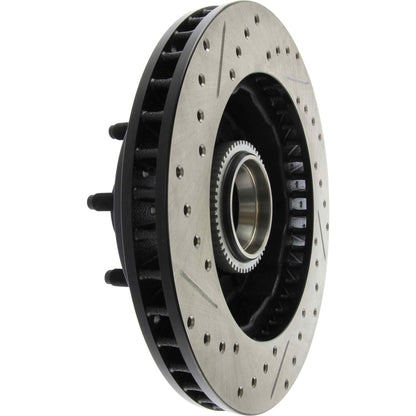 StopTech Sport Drilled/Slotted Brake Rotor; Front Left