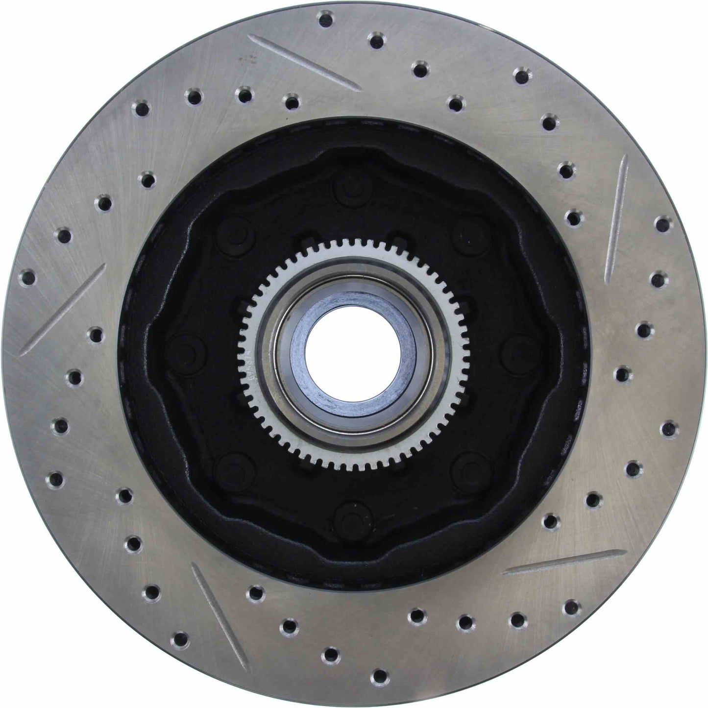 StopTech Sport Drilled/Slotted Brake Rotor; Front Right