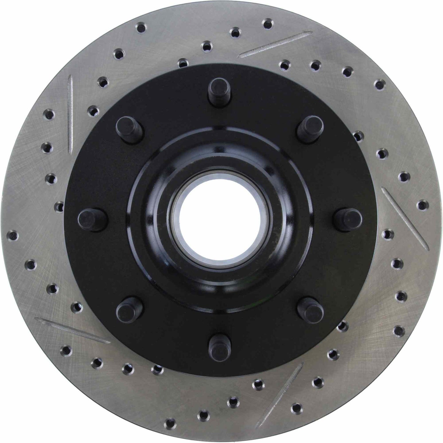 StopTech Sport Drilled/Slotted Brake Rotor; Front Right